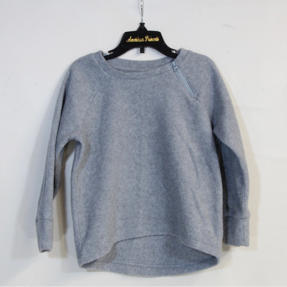 Old Navy Kids Unisex Heather Gray Crewneck Sweatshirt w/ Zipper Neck Size XS (5)